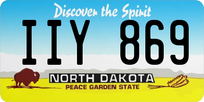 ND license plate IIY869