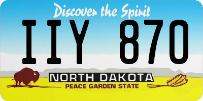 ND license plate IIY870