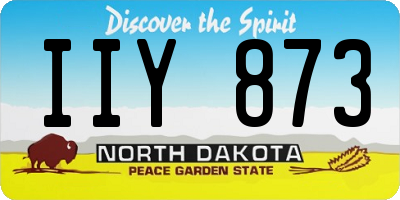 ND license plate IIY873
