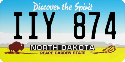 ND license plate IIY874