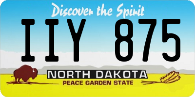ND license plate IIY875