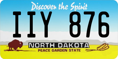 ND license plate IIY876