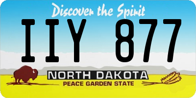 ND license plate IIY877