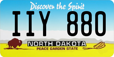 ND license plate IIY880
