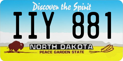 ND license plate IIY881
