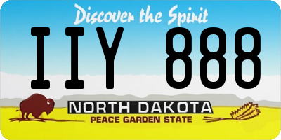ND license plate IIY888