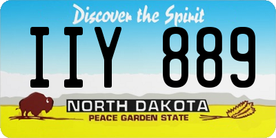 ND license plate IIY889