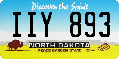 ND license plate IIY893