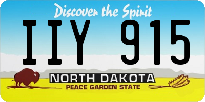 ND license plate IIY915