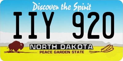 ND license plate IIY920