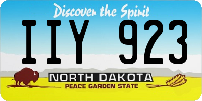 ND license plate IIY923