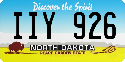 ND license plate IIY926