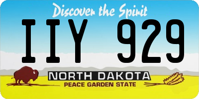 ND license plate IIY929