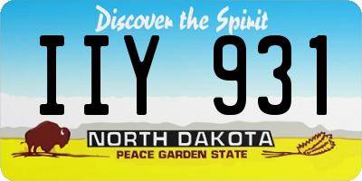 ND license plate IIY931