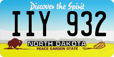 ND license plate IIY932