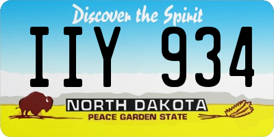 ND license plate IIY934