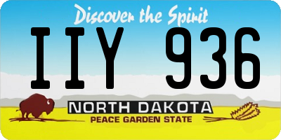 ND license plate IIY936
