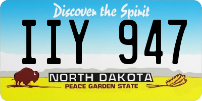 ND license plate IIY947