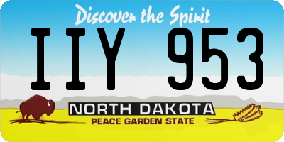ND license plate IIY953