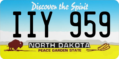 ND license plate IIY959