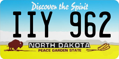 ND license plate IIY962