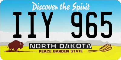 ND license plate IIY965