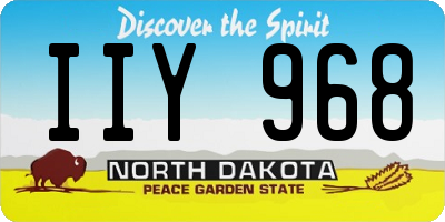 ND license plate IIY968