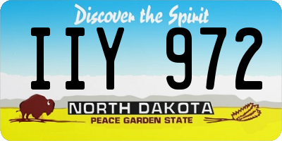 ND license plate IIY972