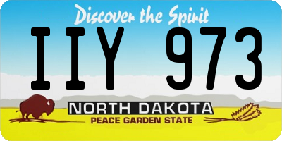 ND license plate IIY973