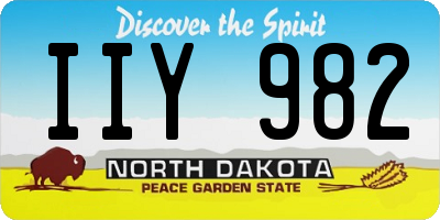 ND license plate IIY982