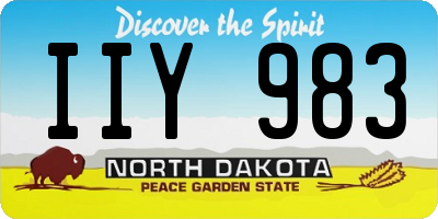 ND license plate IIY983