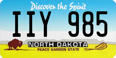 ND license plate IIY985