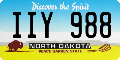 ND license plate IIY988