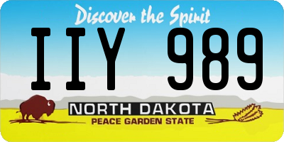 ND license plate IIY989