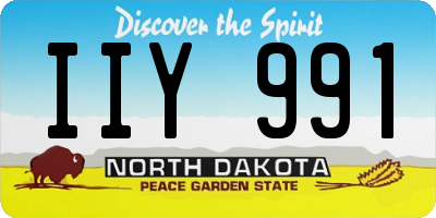ND license plate IIY991