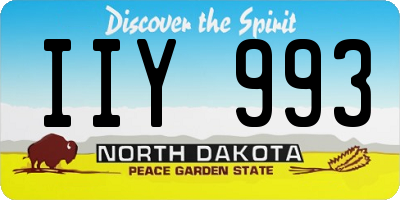 ND license plate IIY993