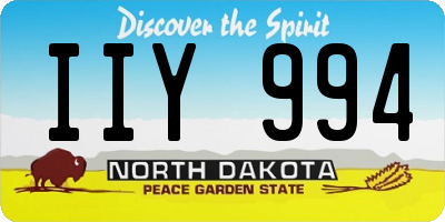 ND license plate IIY994