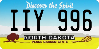 ND license plate IIY996