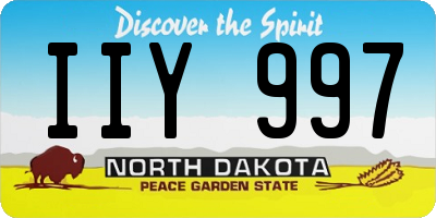 ND license plate IIY997