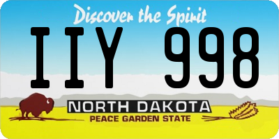 ND license plate IIY998