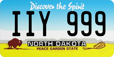 ND license plate IIY999
