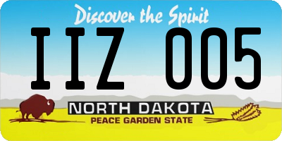 ND license plate IIZ005
