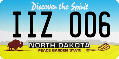ND license plate IIZ006