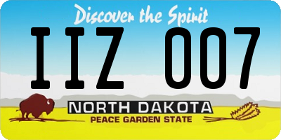 ND license plate IIZ007