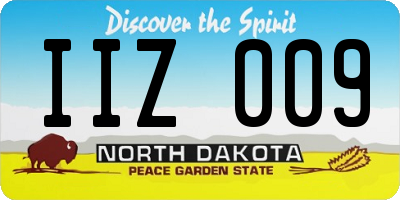 ND license plate IIZ009