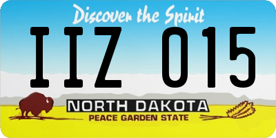 ND license plate IIZ015