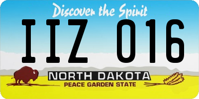 ND license plate IIZ016