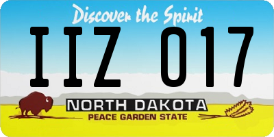 ND license plate IIZ017