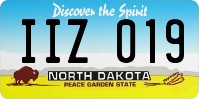 ND license plate IIZ019