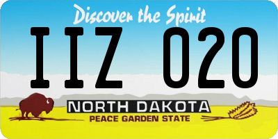 ND license plate IIZ020